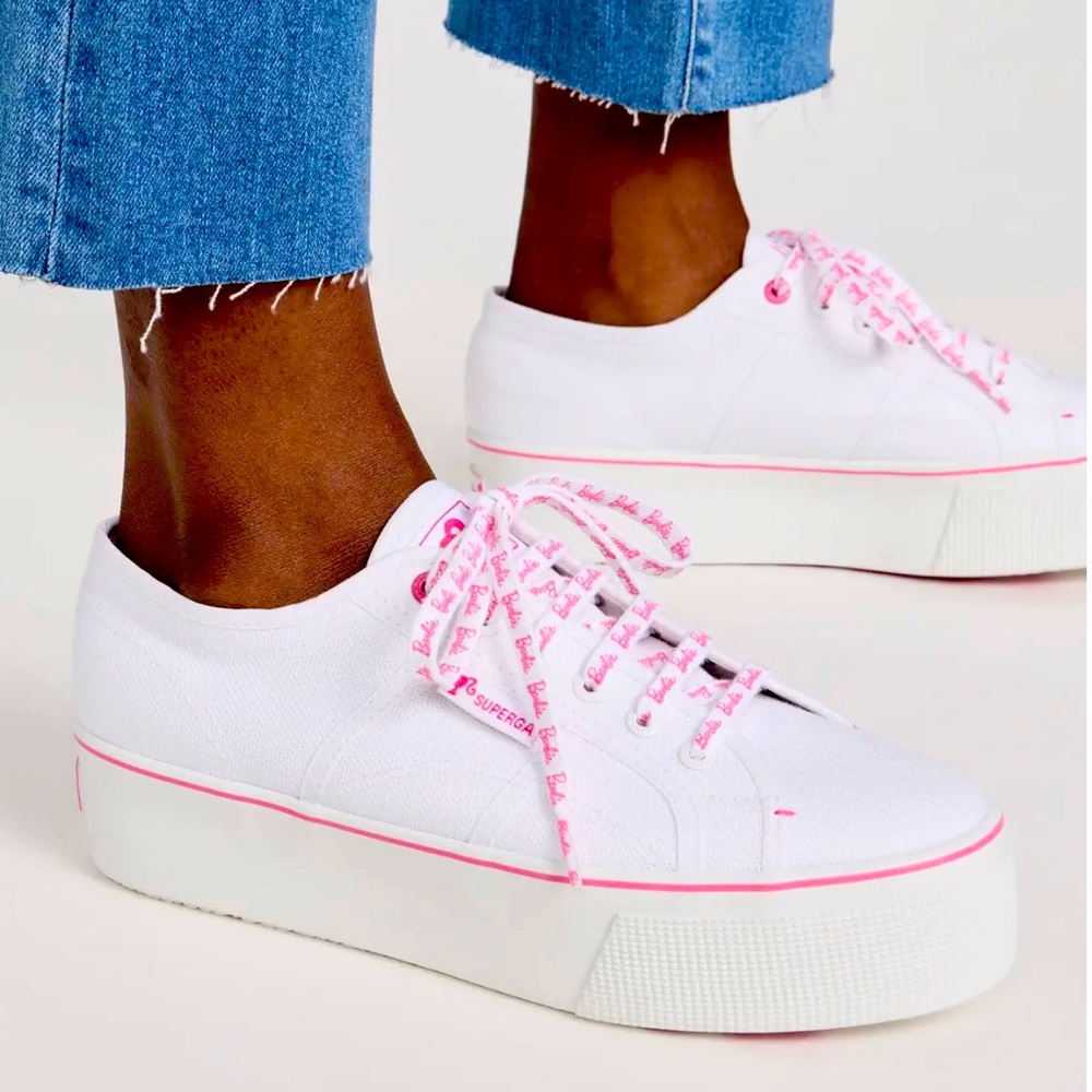 Brand new never worn Superga sneakers. Barbie branded